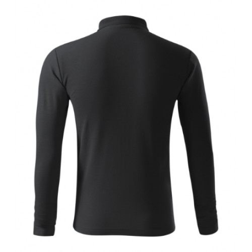 Tricou polo pentru bărbaţi Pique Polo LS Ebony gray Tricou polo pentru bărbaţi Pique Polo LS Ebony gray
